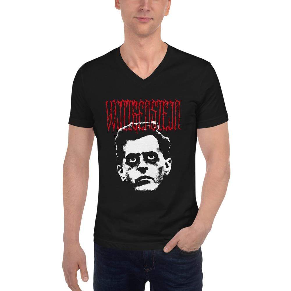Metal Philosophers - Wittgenstein - Unisex V-Neck T-Shirt