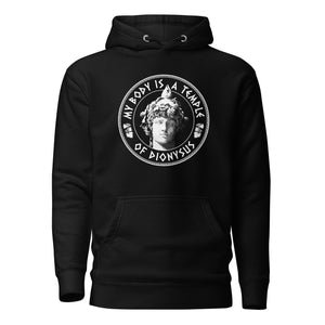 Mi cuerpo es un templo de Dionysos - Sudadera con capucha Premium