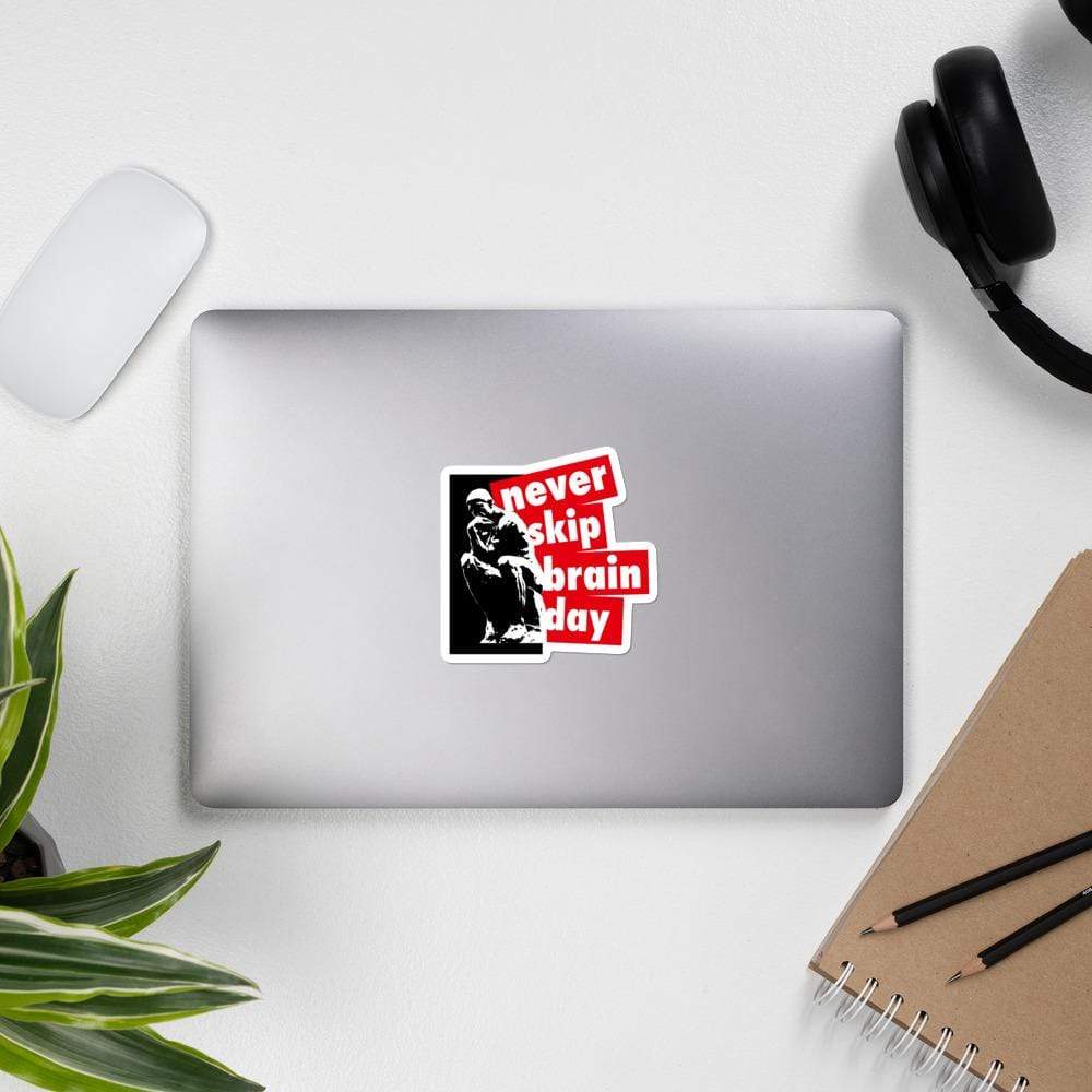 Never skip brain day - Sticker-Sticker-The Philosopher's Shirt