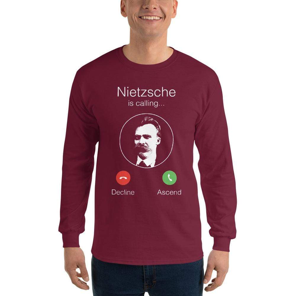 Nietzsche Calling - Decline or ascend - Long-Sleeved Shirt
