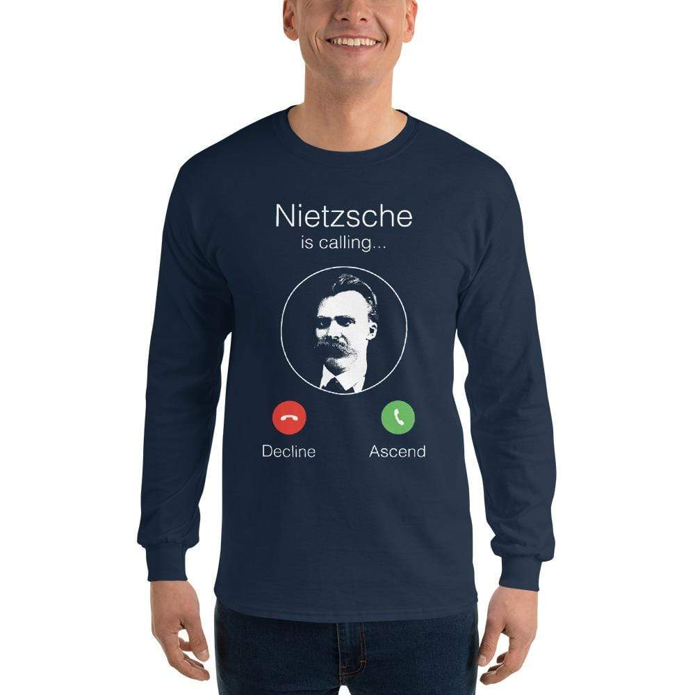 Nietzsche Calling - Decline or ascend - Long-Sleeved Shirt