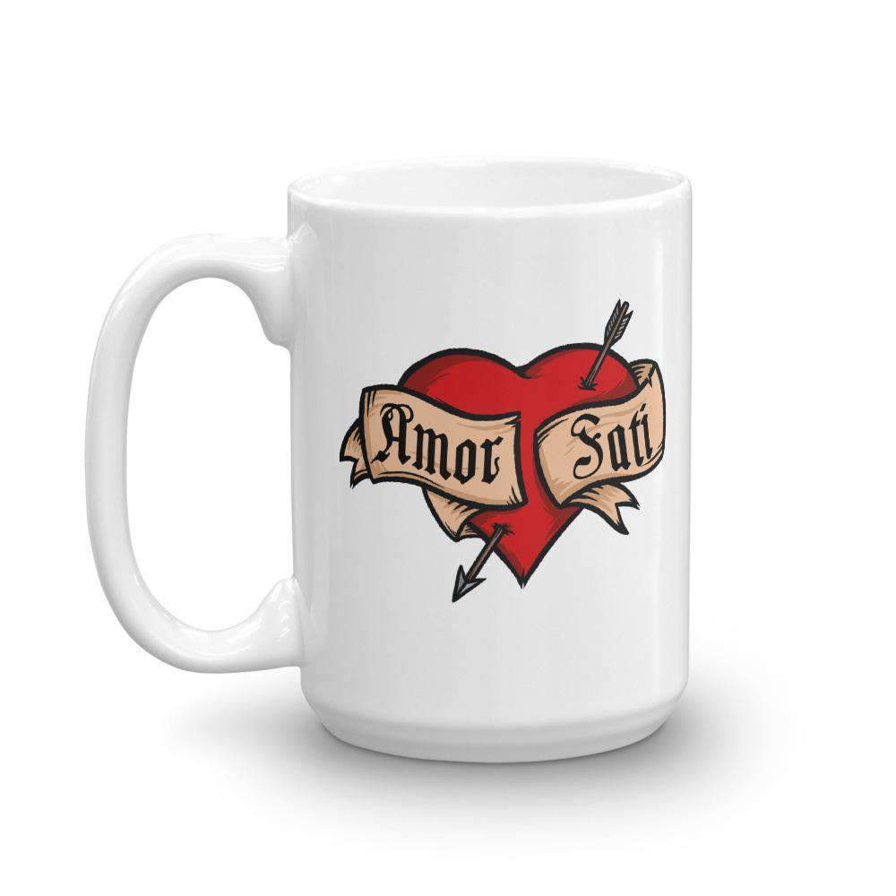 Nietzsche Fatalismo Amor Fati Tatuaje Corazón - Taza