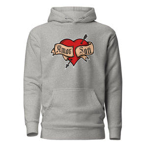 Nietzsche Fatalisme Amor Fati Tattoo Heart - Premium Hoodie