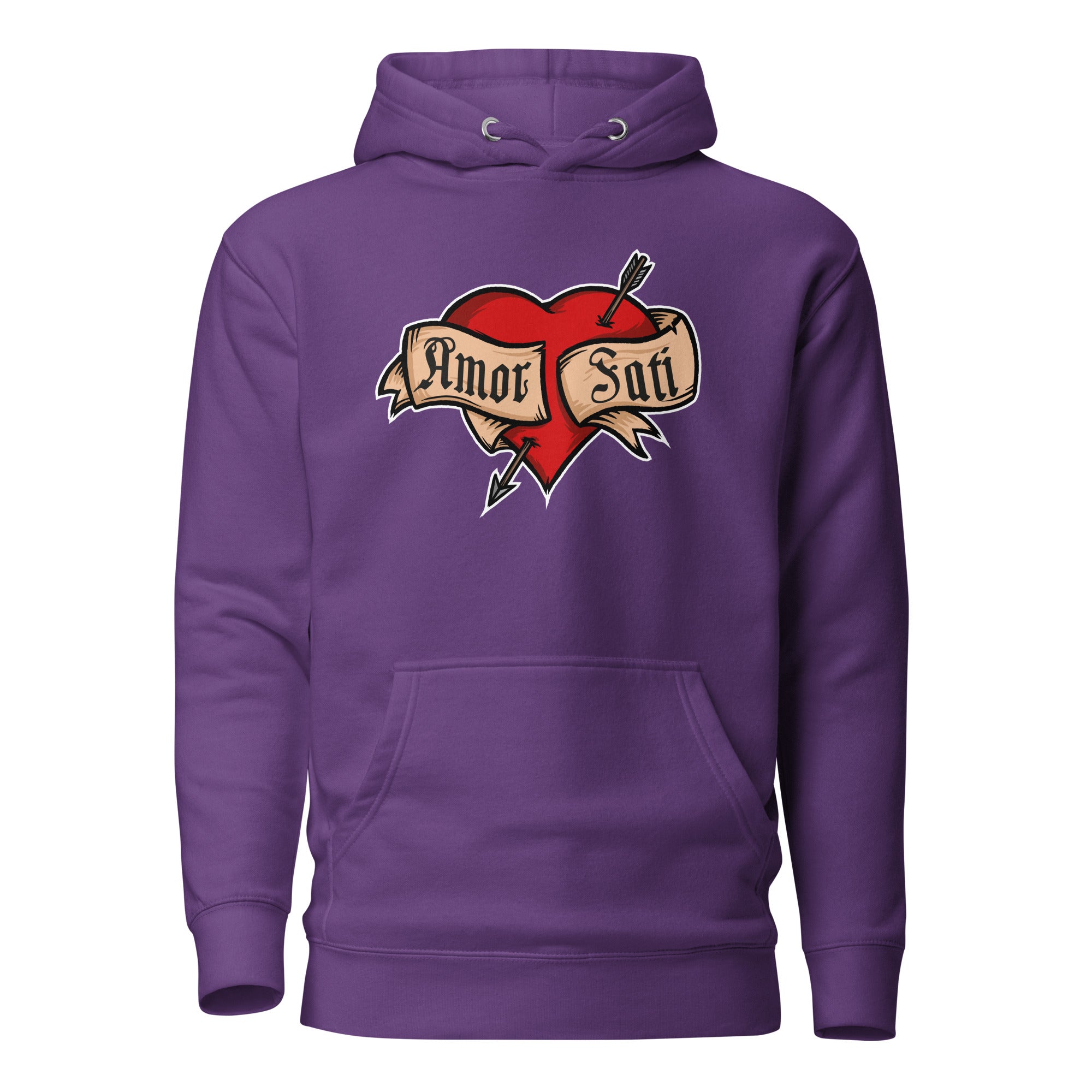 Nietzsche Fatalism Amor Fati Tattoo Heart - Premium Hoodie-Premium Hoodie-The Philosopher's Shirt