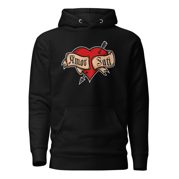 Nietzsche Fatalism Amor Fati Tattoo Heart - Premium Hoodie