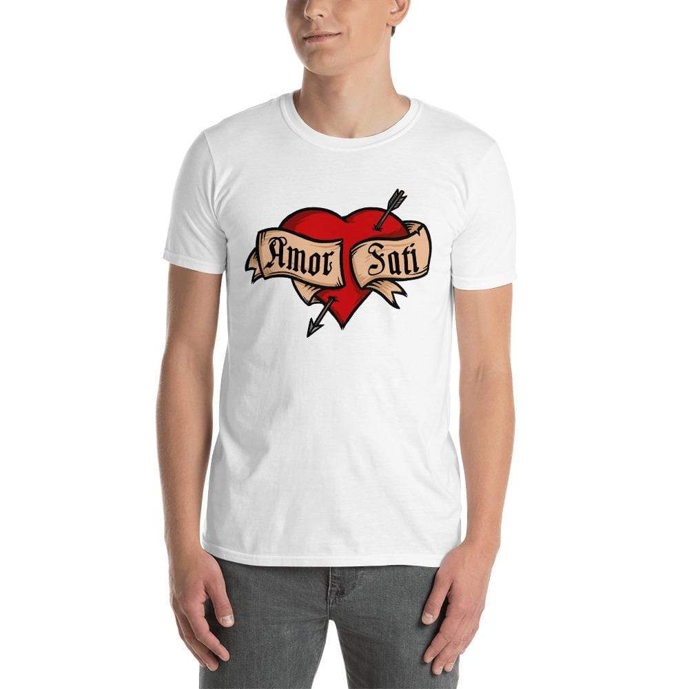 Nietzsche Fatalism Amor Fati Tattoo Heart - Premium T-Shirt