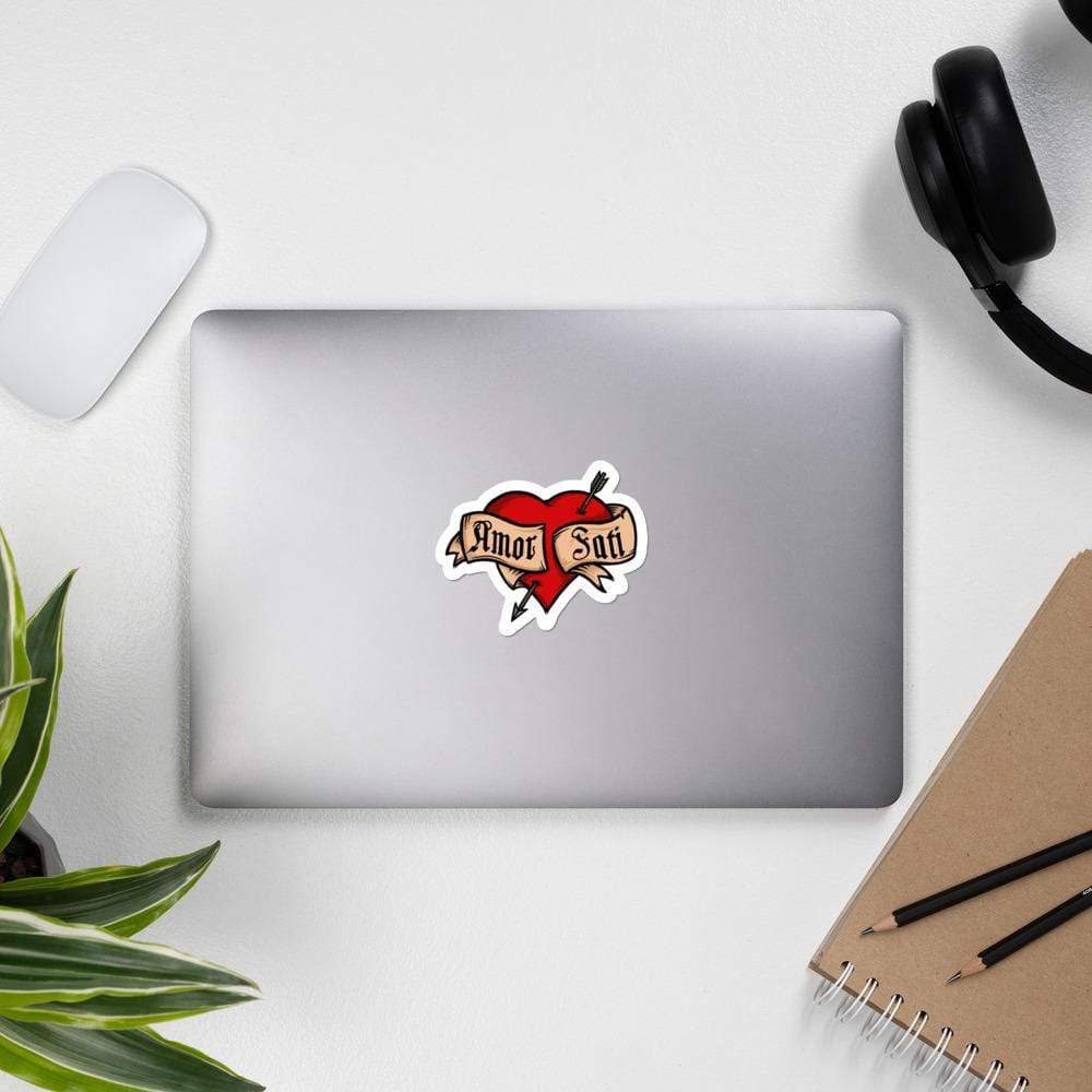Nietzsche Fatalism Amor Fati Tattoo Heart - Sticker