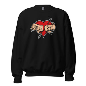 Nietzsche Fatalismus Amor Fati Tattoo Herz - Sweatshirt