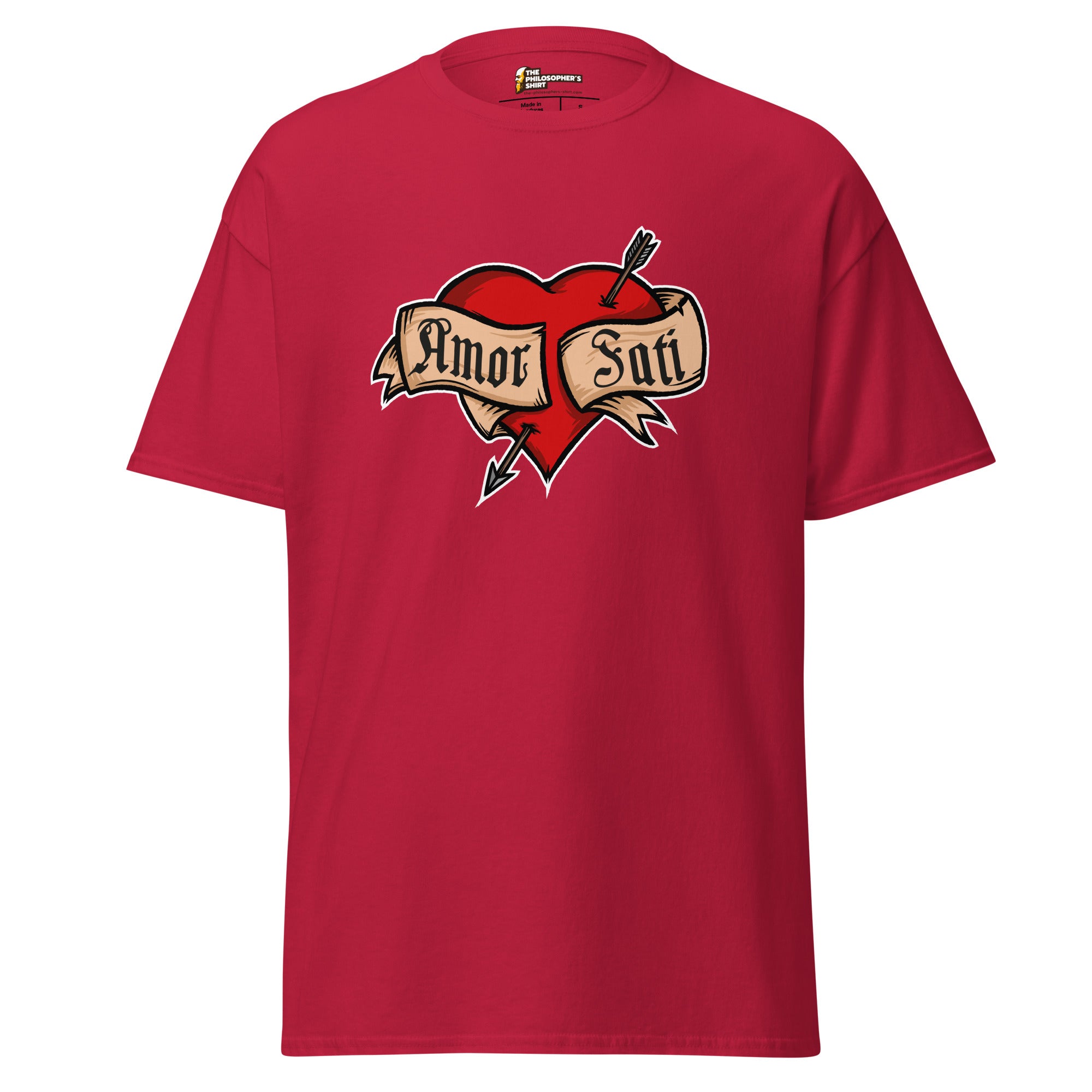 Nietzsche Fatalism Amor Fati Tattoo Heart - Unisex Classic T-Shirt-Unisex Classic T-Shirt-The Philosopher's Shirt
