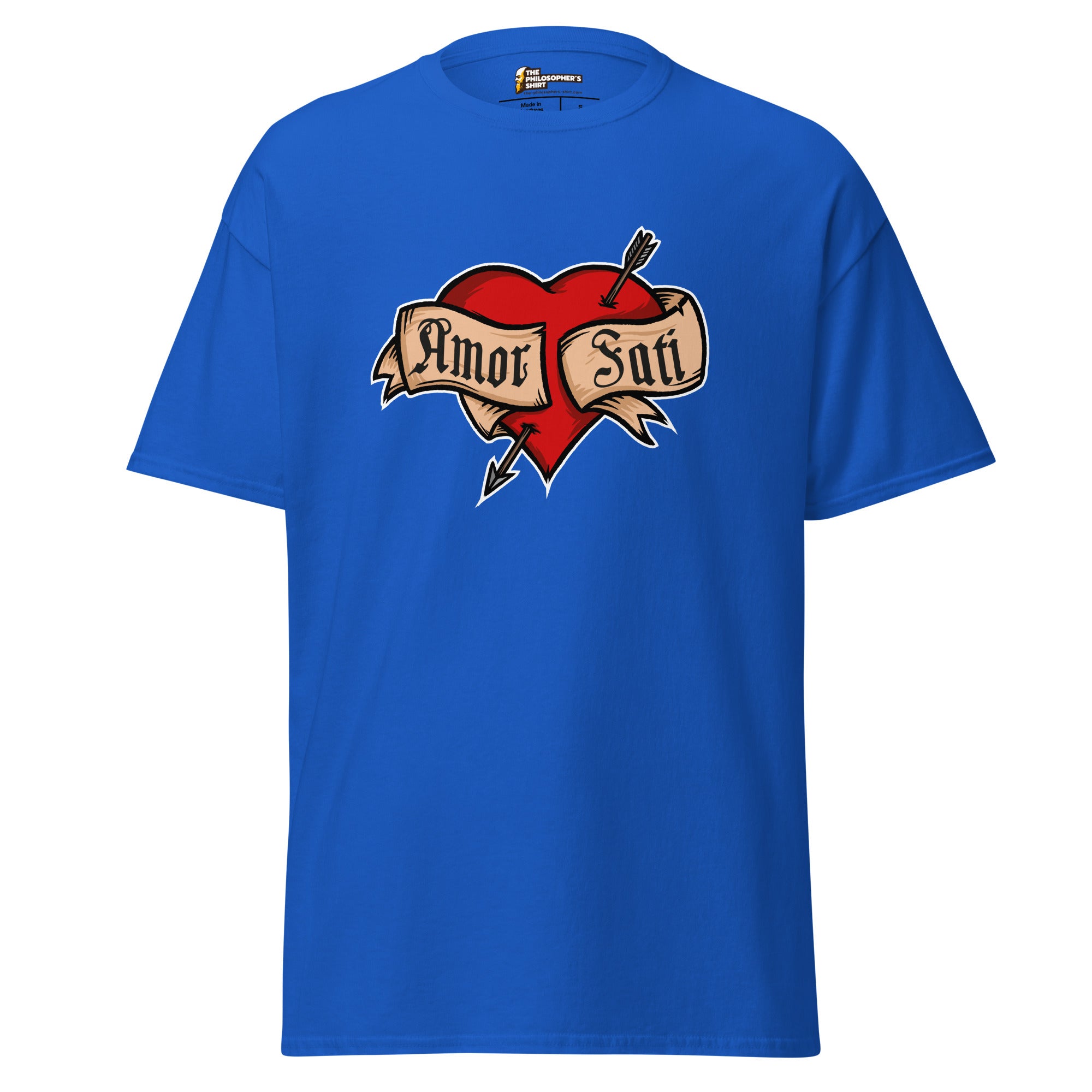 Nietzsche Fatalism Amor Fati Tattoo Heart - Unisex Classic T-Shirt-Unisex Classic T-Shirt-The Philosopher's Shirt