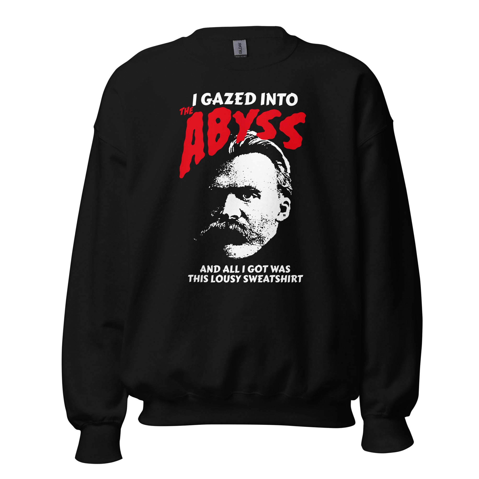 Nietzsche - I Gazed Into The Abyss - Sweatshirt-Sweatshirt-The Philosopher's Shirt