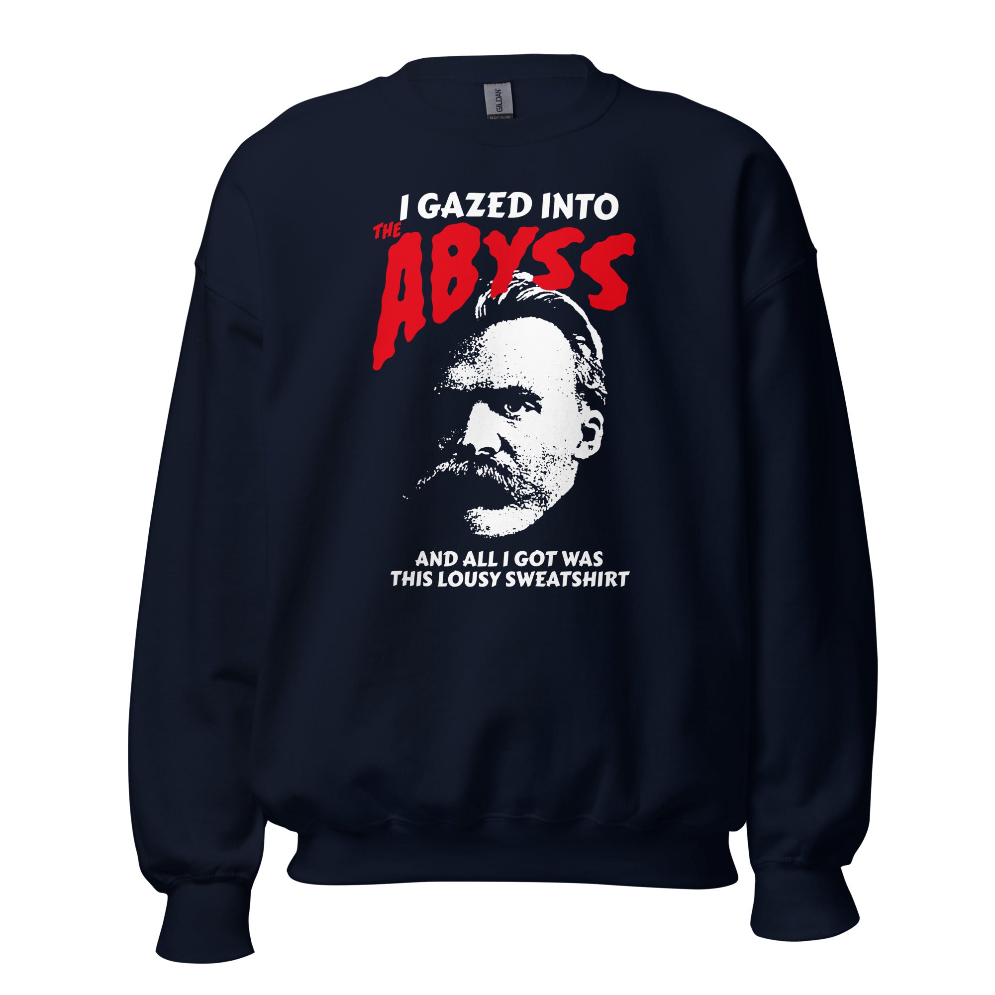 Nietzsche - I Gazed Into The Abyss - Sweatshirt-Sweatshirt-The Philosopher's Shirt