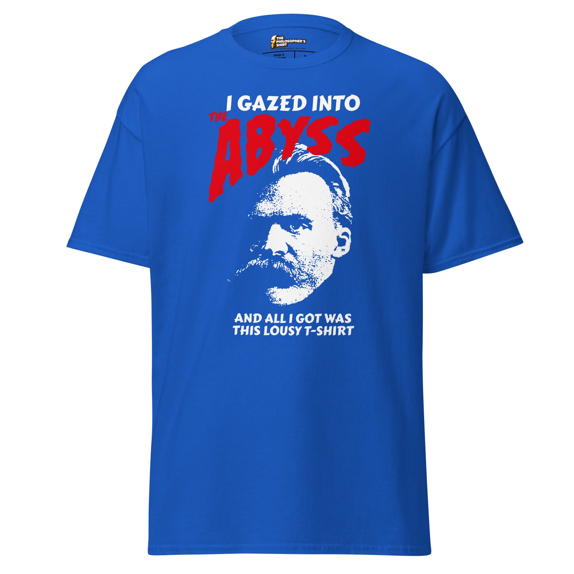 Nietzsche - I Gazed Into The Abyss - Unisex Classic T-Shirt-Unisex Classic T-Shirt-The Philosopher's Shirt