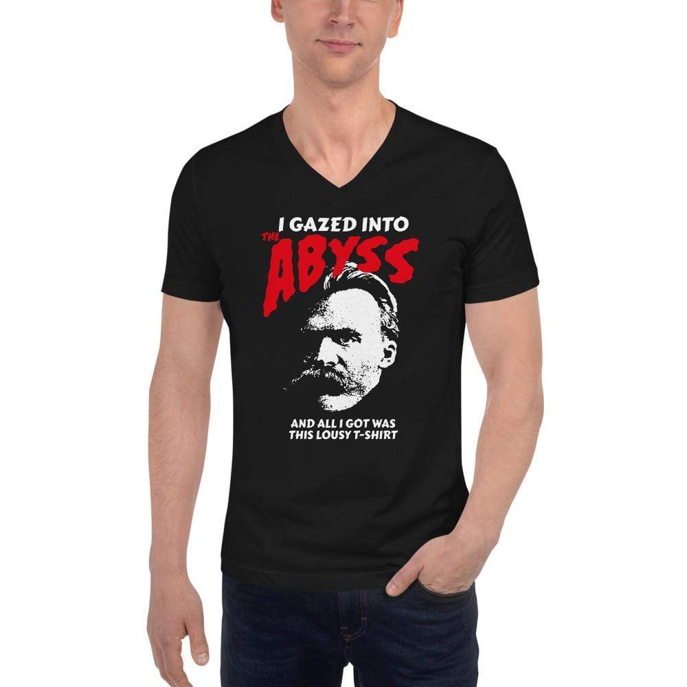 Nietzsche - I Gazed Into The Abyss - Unisex V-Neck T-Shirt