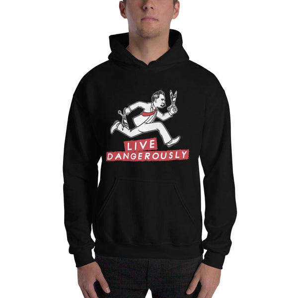 Nietzsche running with scissors - live dangerously - Hoodie