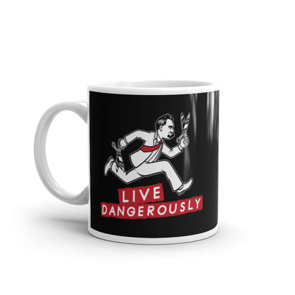 Nietzsche running with scissors - live dangerously - Mug