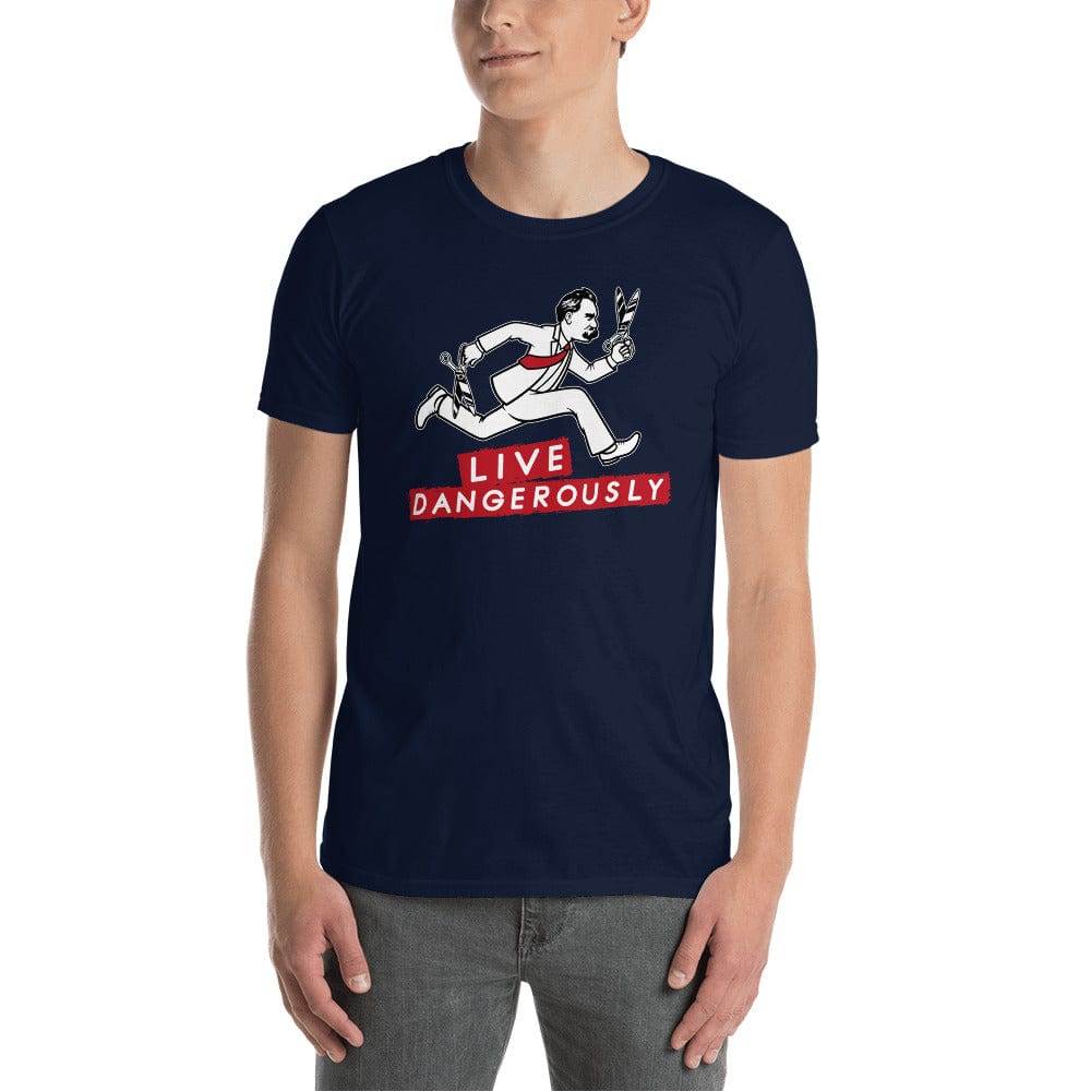 Nietzsche running with scissors - live dangerously - Premium T-Shirt