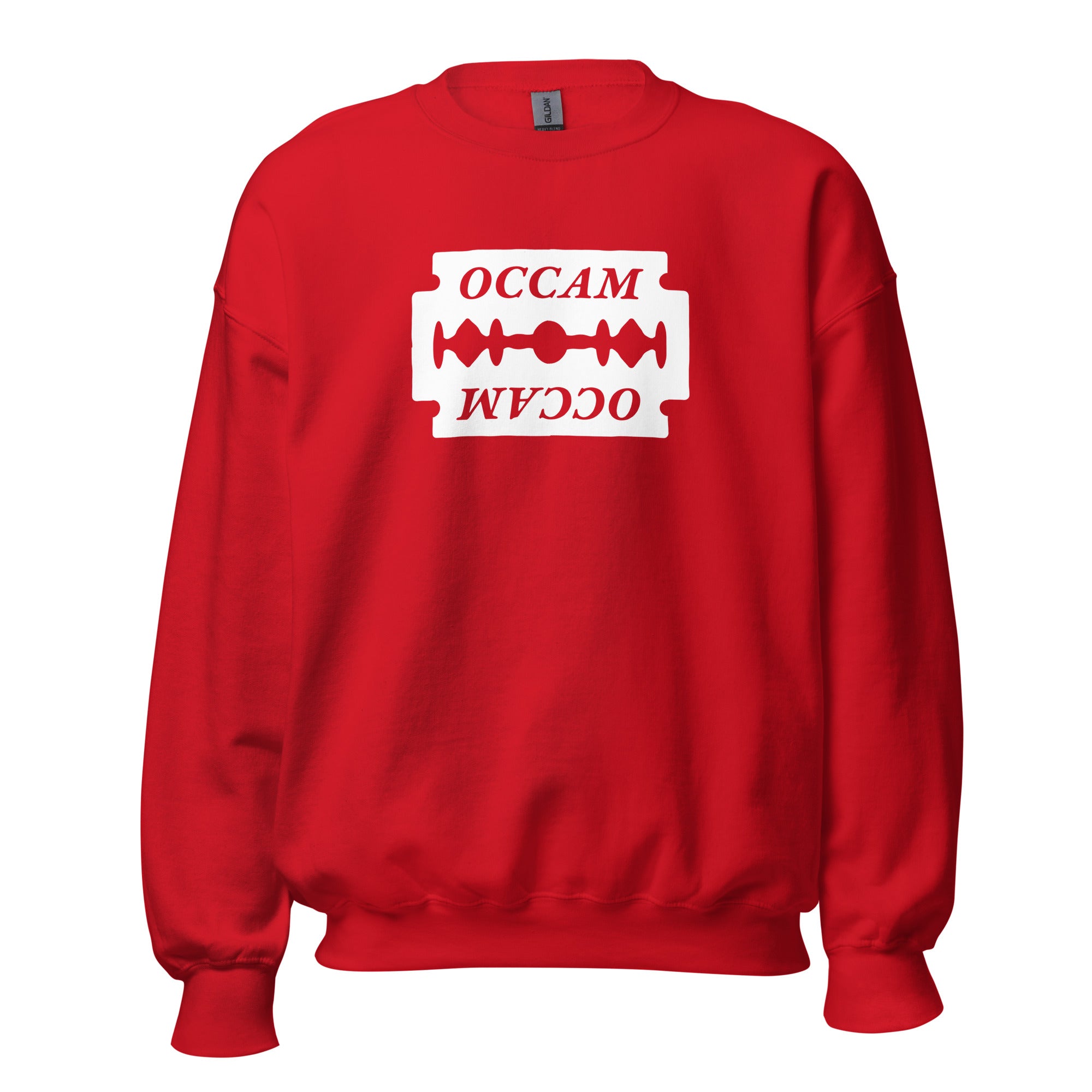 OCCAM's Razor - Sweatshirt - Red - The Philosopher's Shirt