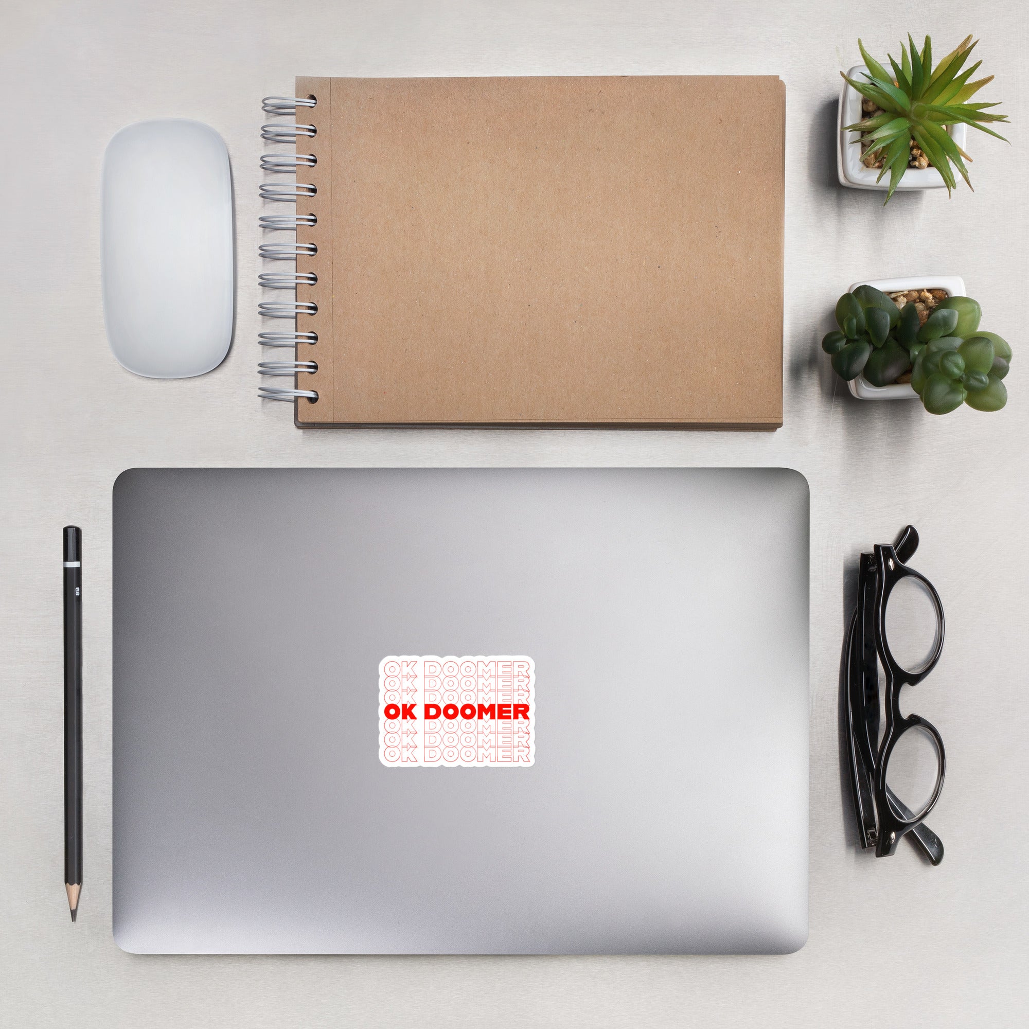 OK DOOMER - Sticker - 7.5 x 7.5 cm | 3 x 3 inches - The Philosopher's Shirt