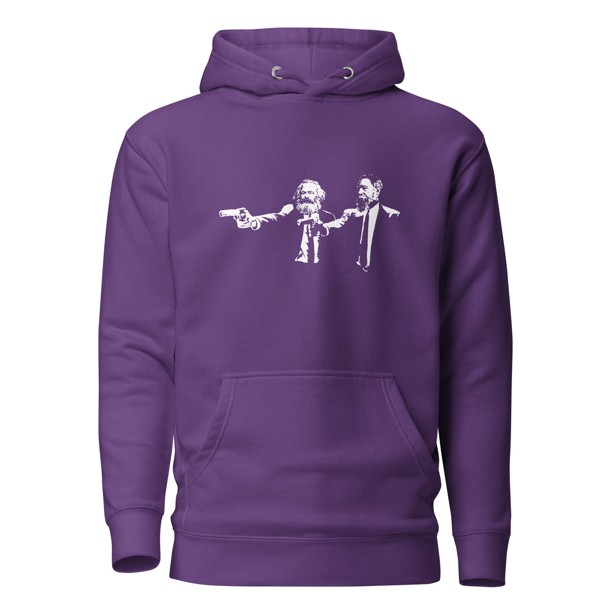 Philo Fiction - Marx & Engels - Premium Hoodie - Purple - The Philosopher's Shirt