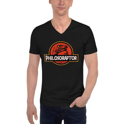 Philosoraptor Crossover - Unisex V-Neck T-Shirt