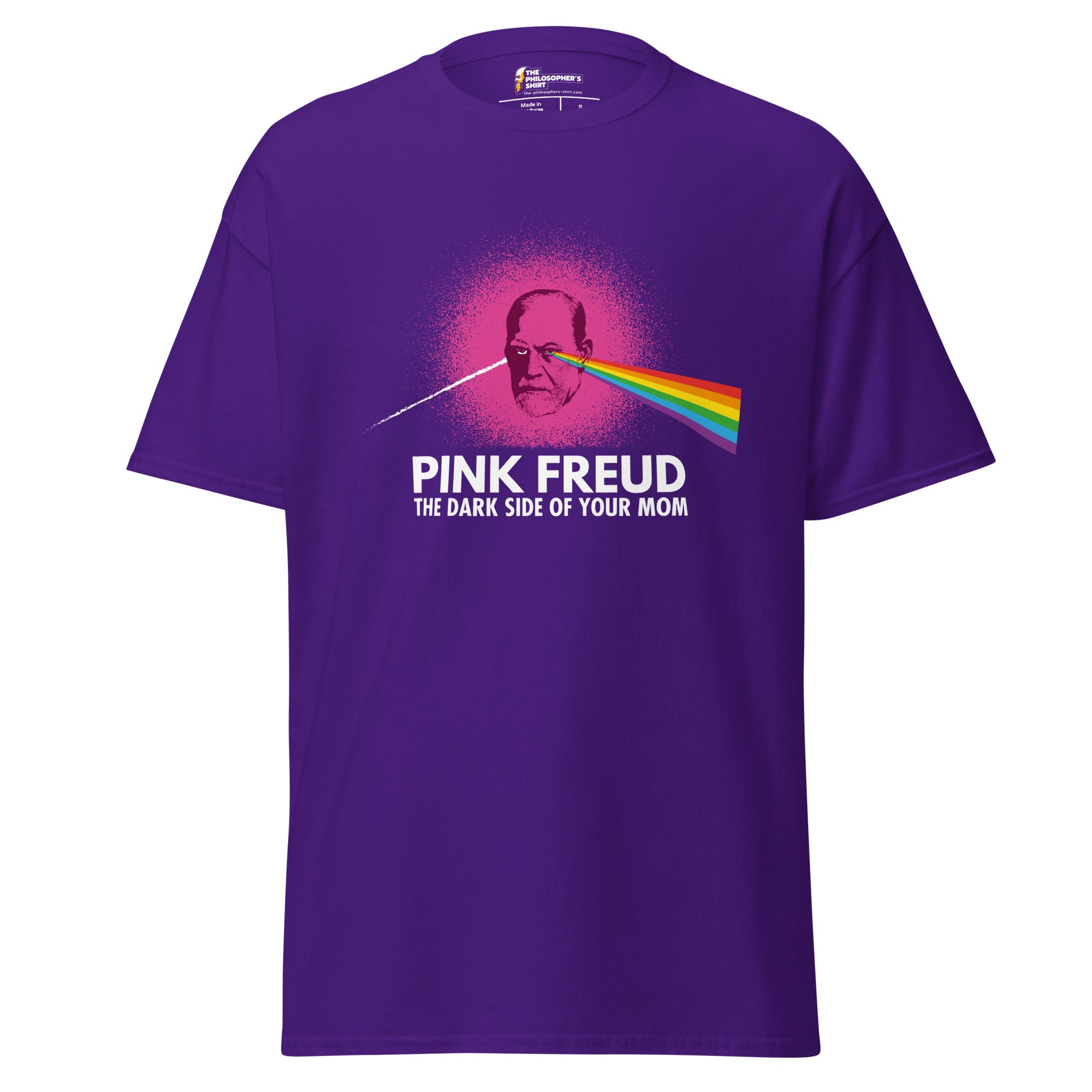 Pink Freud - The Dark Side Of Your Mom - Unisex Classic T-Shirt - Purple-S - The Philosopher's Shirt