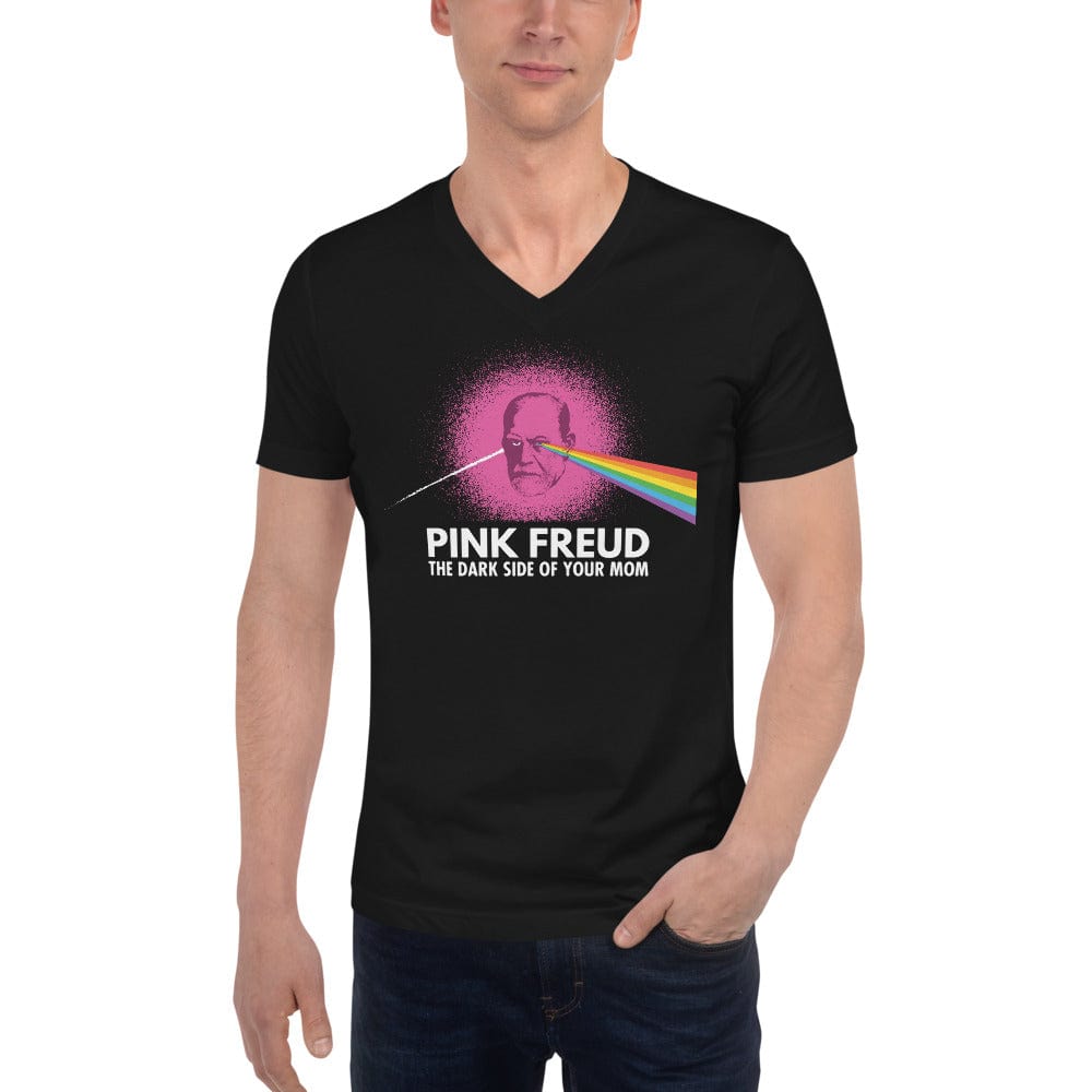 Pink Freud - The Dark Side Of Your Mom - Unisex V-Neck T-Shirt