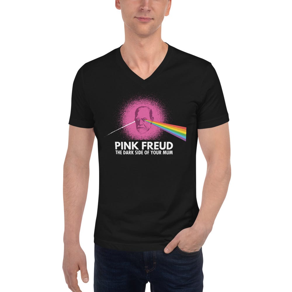 Pink Freud - The Dark Side Of Your Mum - Unisex V-Neck T-Shirt