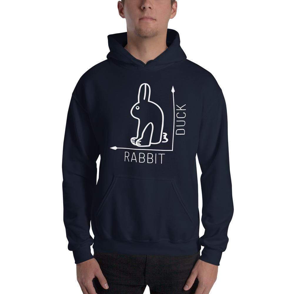 Rabbit-Duck - Front and Back print - Hoodie