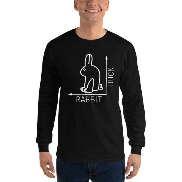 Rabbit-Duck - Front and Back print - Long-Sleeved Shirt