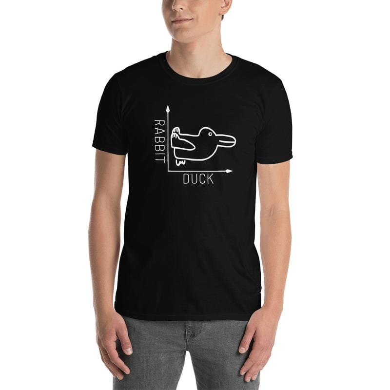 Rabbit-Duck Illusion - Duck Edition - Premium T-Shirt - Black / L - Discounted (US)