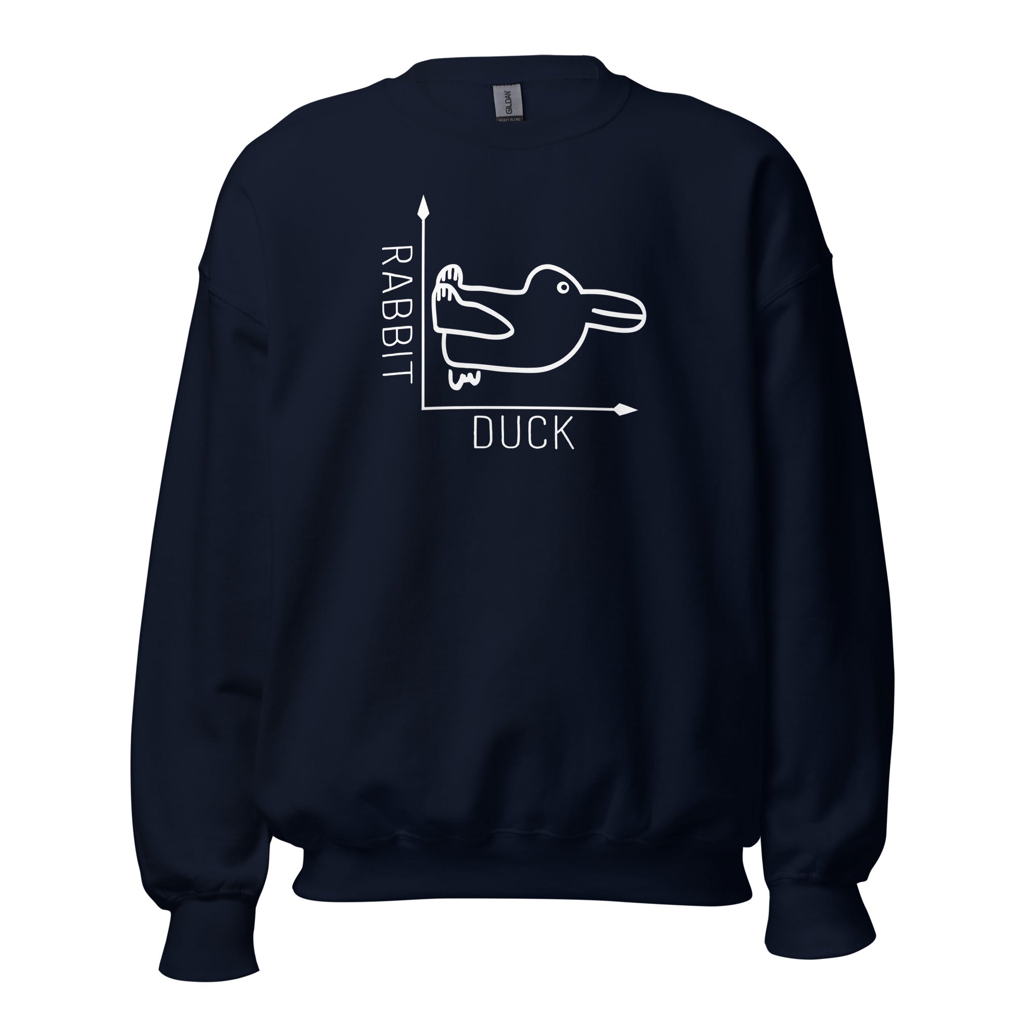 Rabbit-Duck Illusion - Duck Edition - Sweatshirt-Sweatshirt-The Philosopher's Shirt
