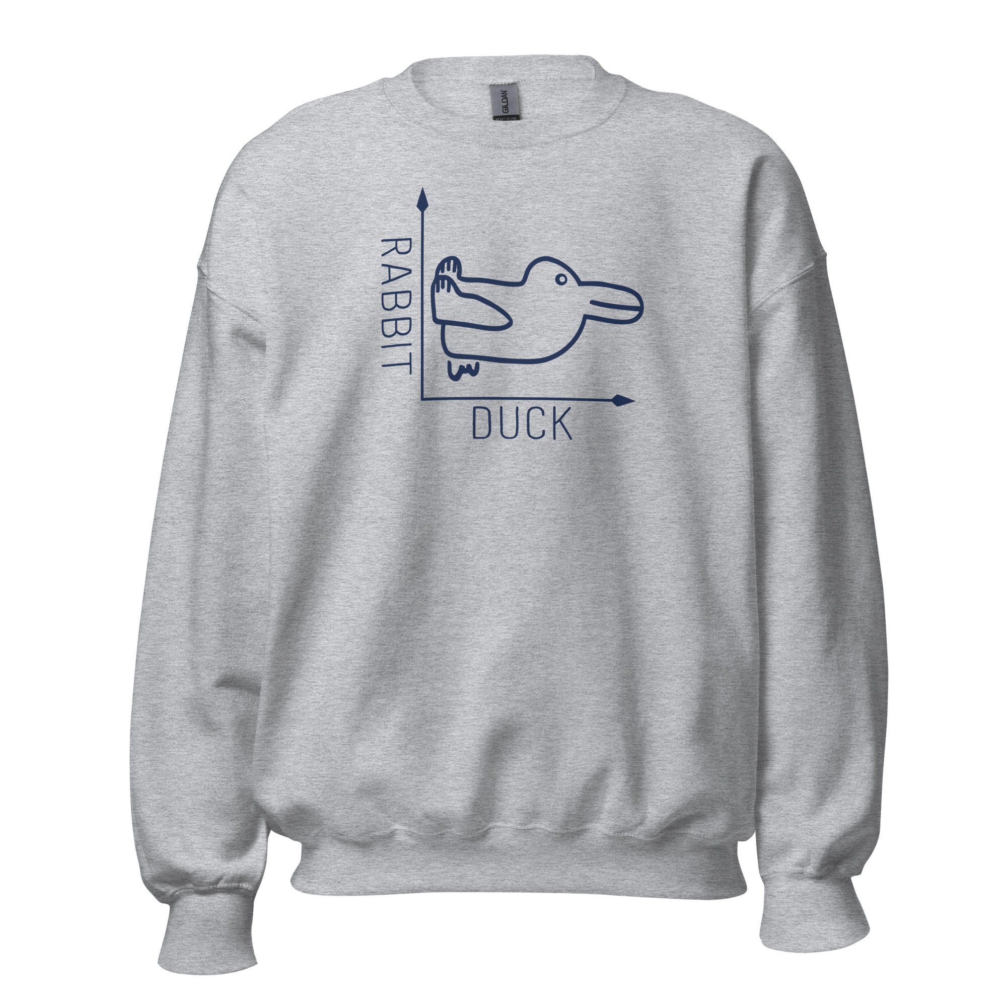 Rabbit-Duck Illusion - Duck Edition - Sweatshirt-Sweatshirt-The Philosopher's Shirt