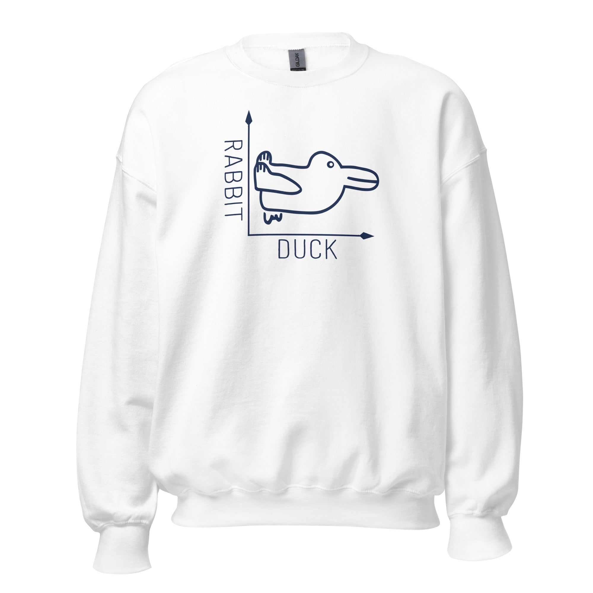 Rabbit-Duck Illusion - Duck Edition - Sweatshirt-Sweatshirt-The Philosopher's Shirt