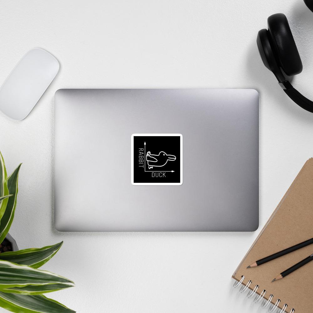 Rabbit-Duck Illusion - Sticker-Sticker-The Philosopher's Shirt