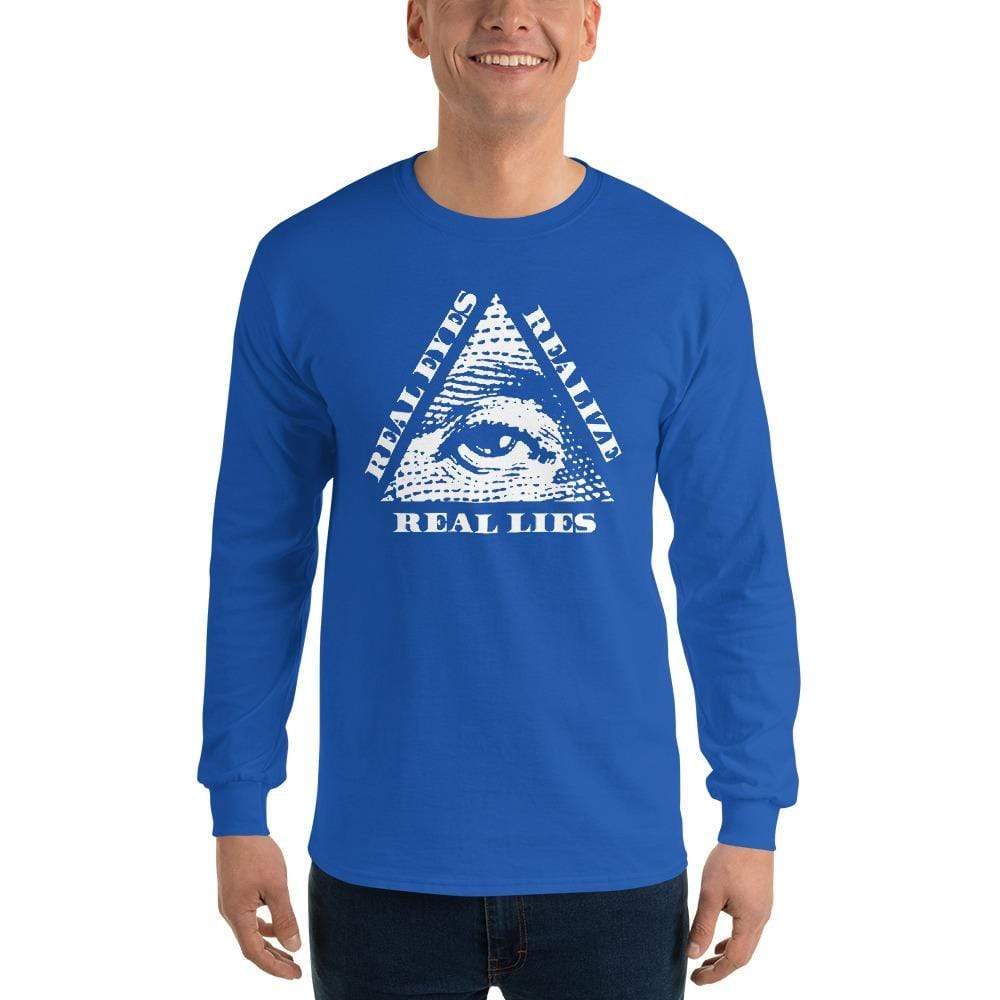 Real Eyes Realize Real Lies - All seeing eye - Long-Sleeved Shirt