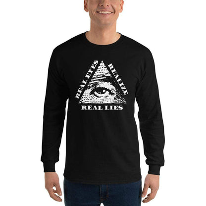 Real Eyes Realize Real Lies - All seeing eye - Long-Sleeved Shirt