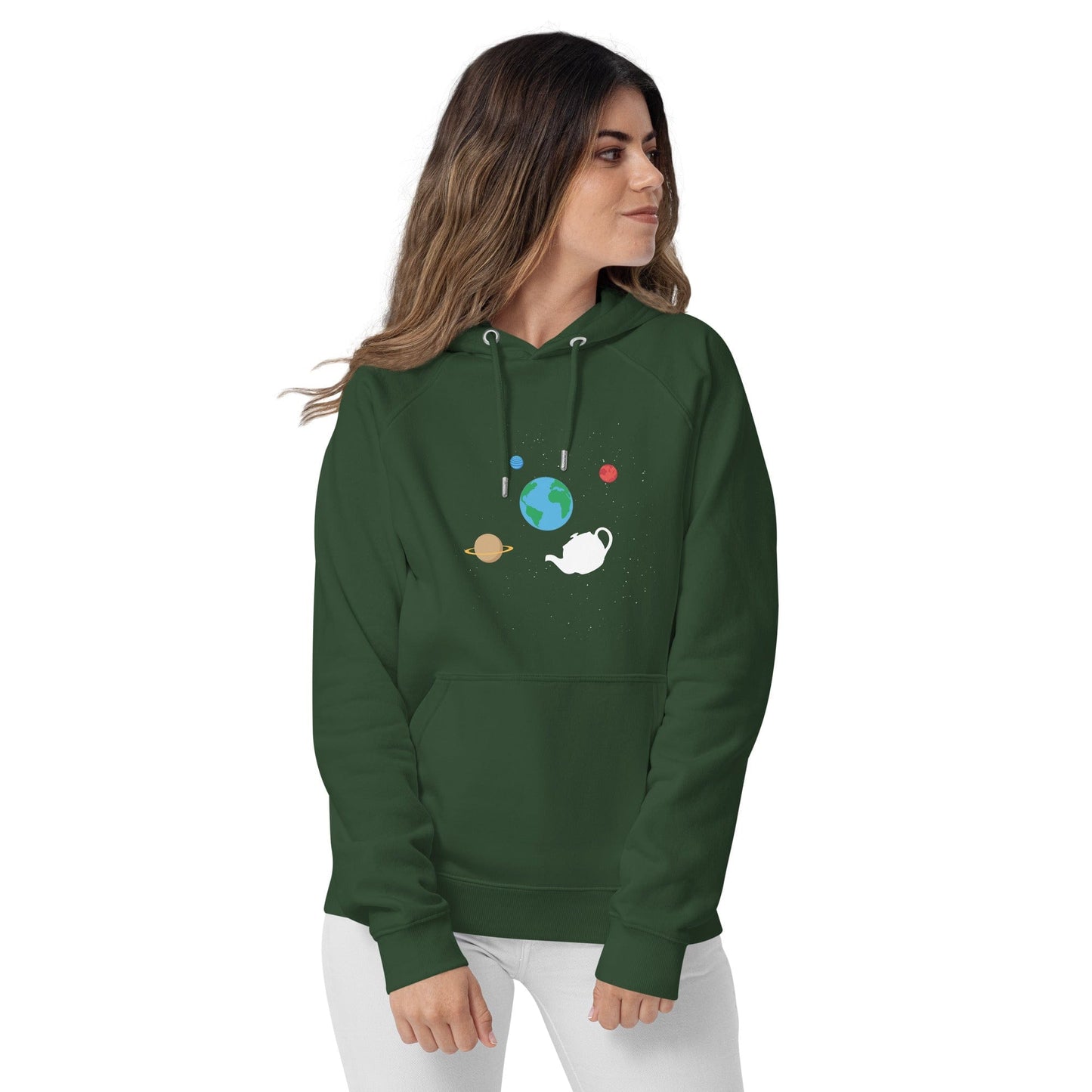 Russell's Teapot Floating in Space - Eco Hoodie