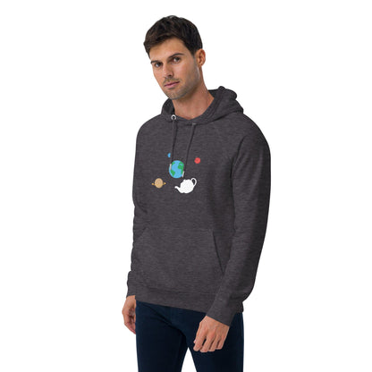 Russell's Teapot Floating in Space - Eco Hoodie