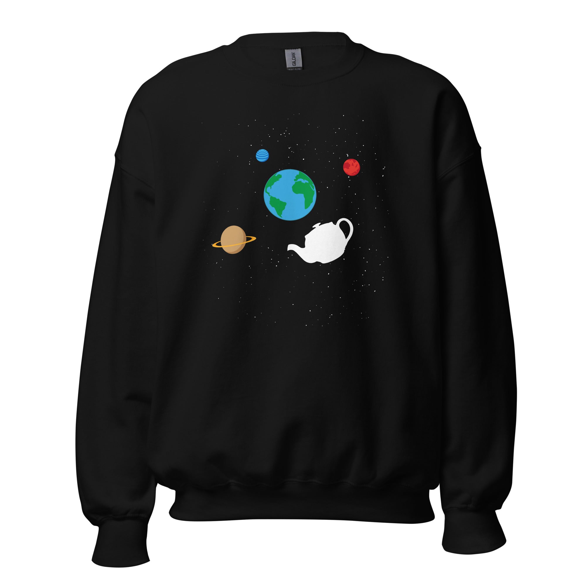 Russell's Teapot Floating in Space - Sweatshirt-Sweatshirt-The Philosopher's Shirt
