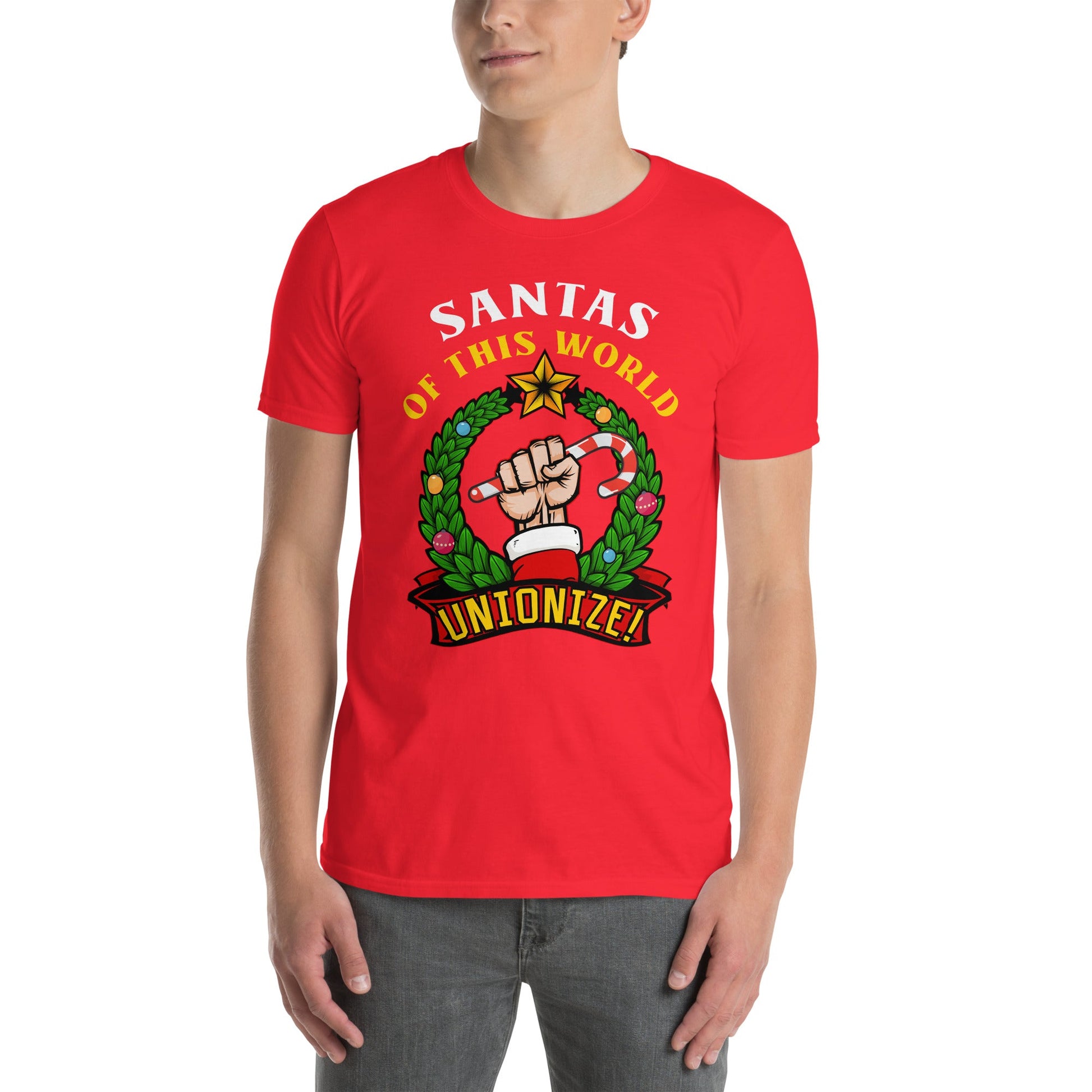 Santas of this world, Unionize! - Premium T-Shirt