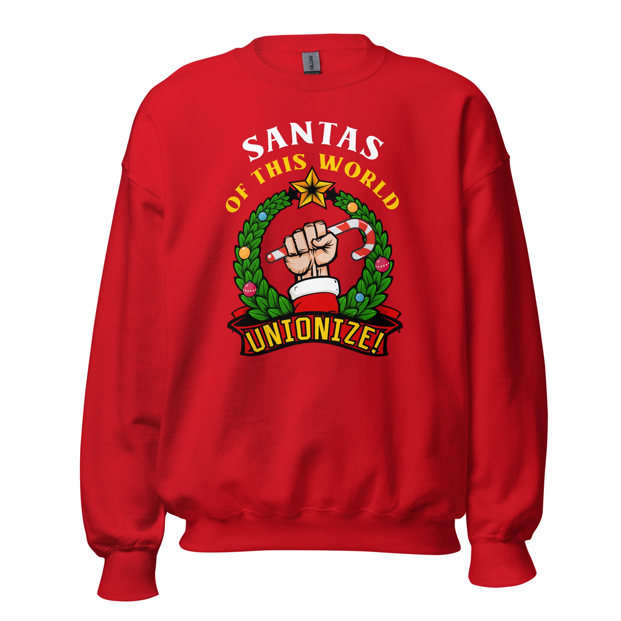 Santas of this world, Unionize! - Sweatshirt-Sweatshirt-The Philosopher's Shirt