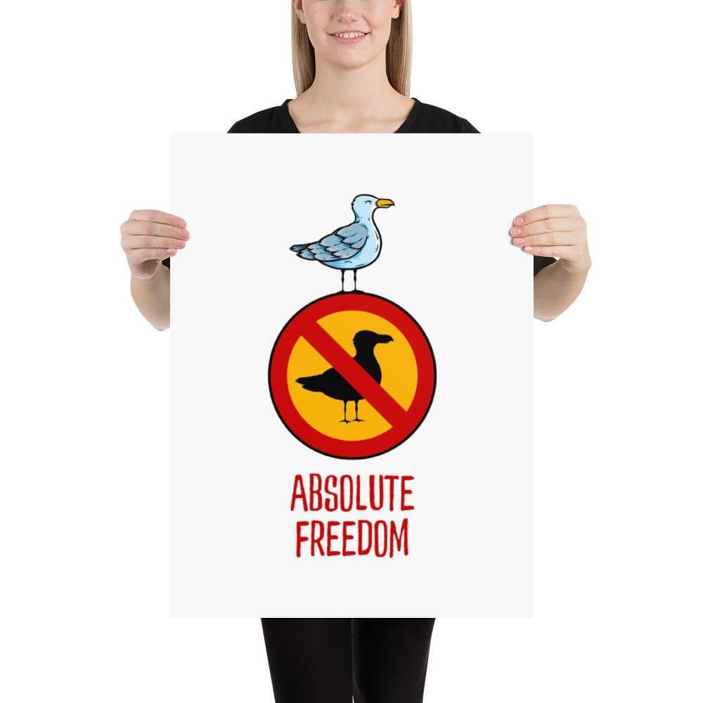 Sartre - Absolute Freedom Seagull - Poster