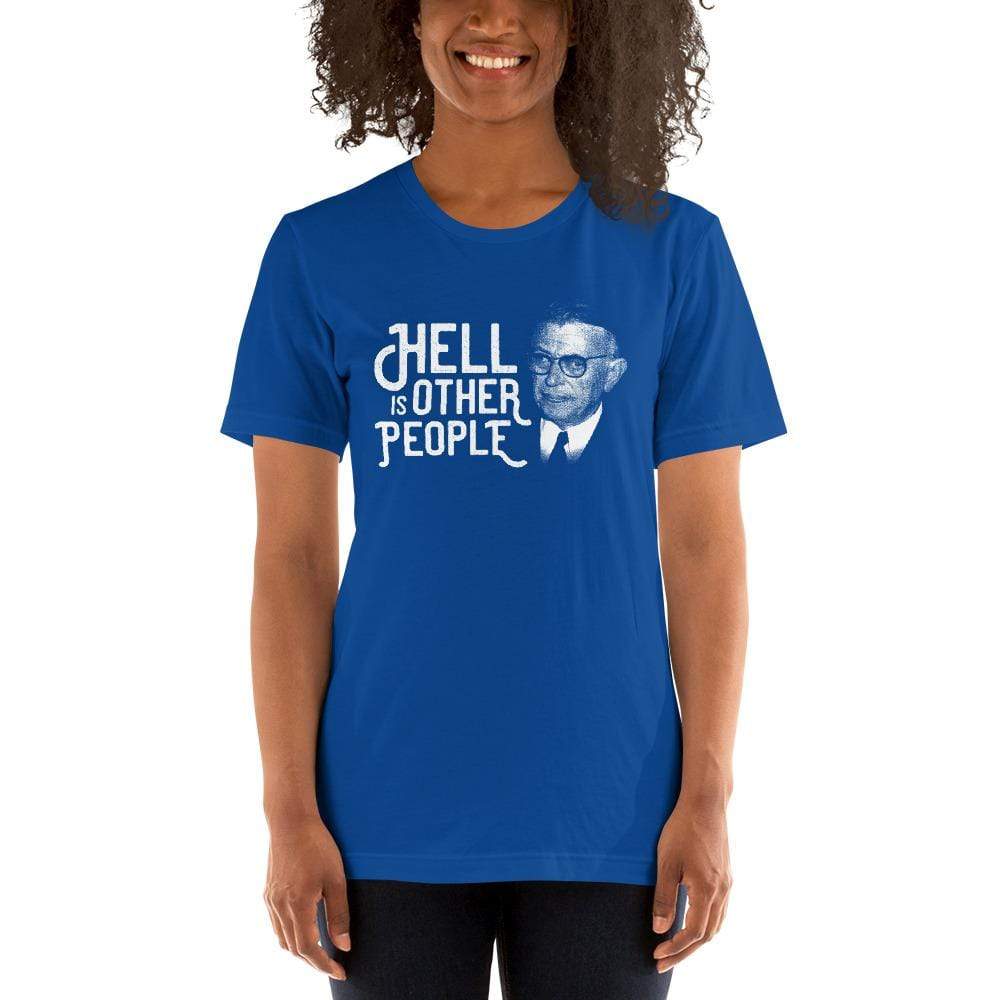 Sartre Portrait - Hell is other people - Basic T-Shirt