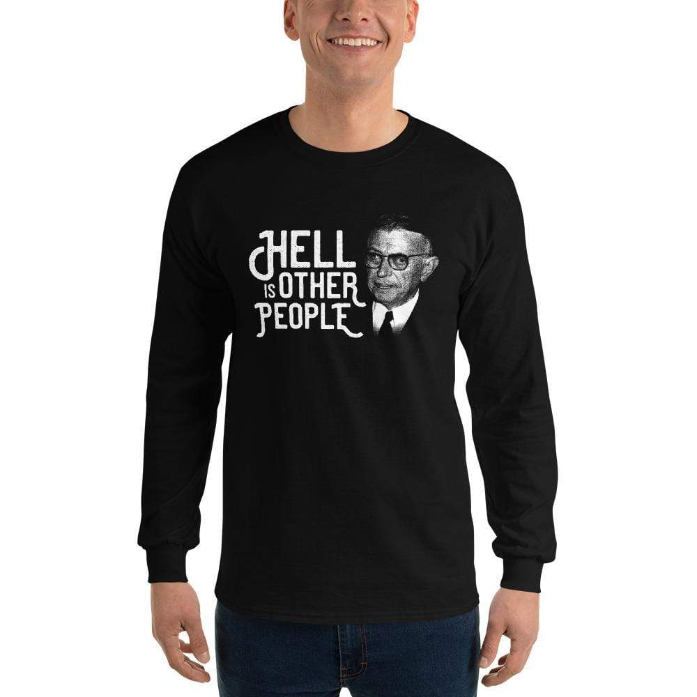 Sartre Portrait - Hell is other people - Long-Sleeved Shirt