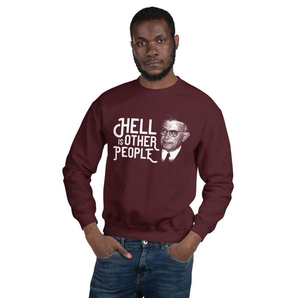 Sartre Portrait - Hell is other people - Sweatshirt