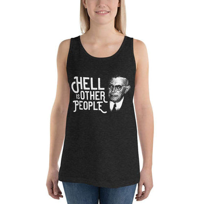 Sartre Portrait - Hell is other people - Unisex Tank Top