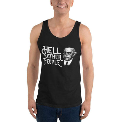 Sartre Portrait - Hell is other people - Unisex Tank Top
