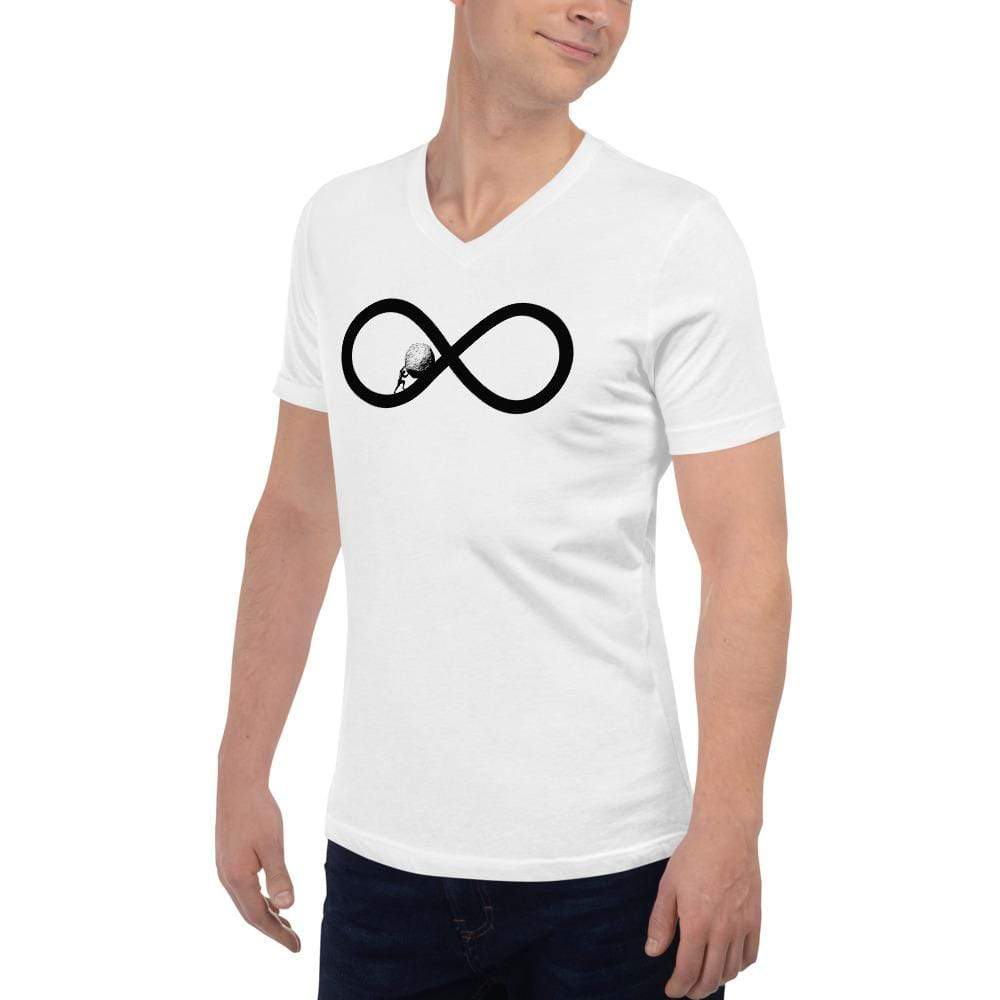 Sisyphus To Infinity - Unisex V-Neck T-Shirt
