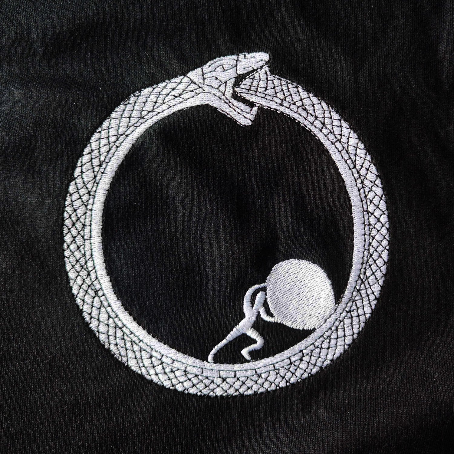 Sisyphus in Ouroboros - Embroidered - Premium Hoodie